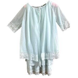 Shirey Vintage Peignoir Nightie & Bed Robe Set Jr. Petite 7/8